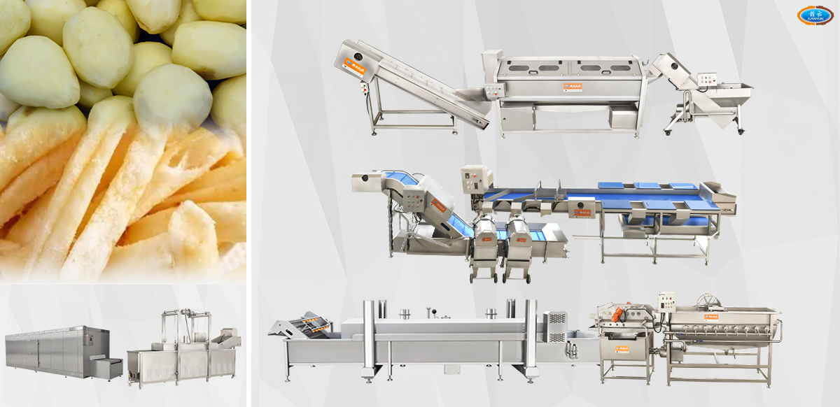 速凍薯條生產(chǎn)線技術解決方案設備展示 速凍薯條生產(chǎn)線技術解決方案設備展示